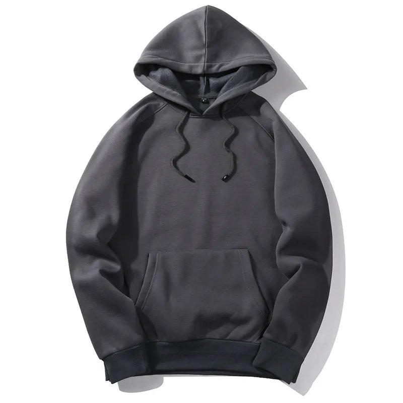 Wholesale plain 100% cotton blank hoodie screen print logo plus size men's hoodie pullover sweatshirt hoodies for men