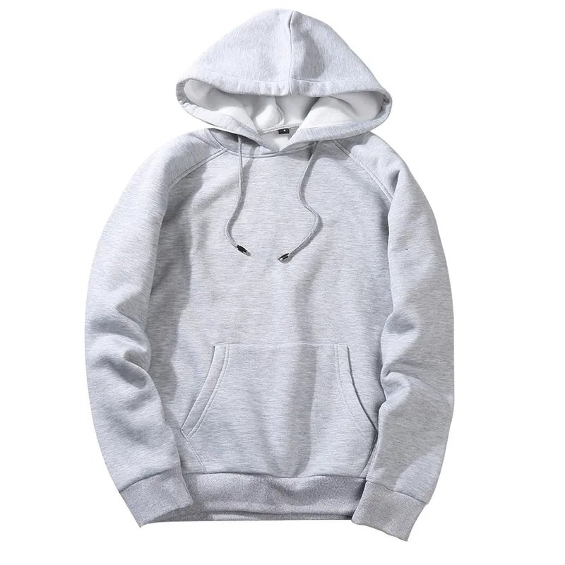 Wholesale plain 100% cotton blank hoodie screen print logo plus size men's hoodie pullover sweatshirt hoodies for men