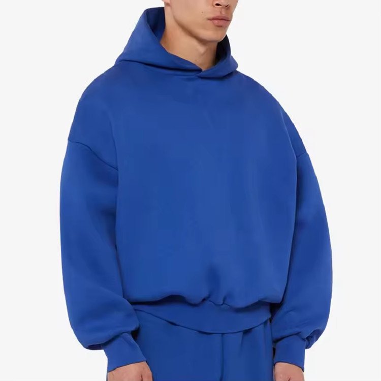 Custom Men's Heavyweight Drop Shoulder Hoodie Blank 100% Cotton Oversized Boxy Fit High Quality Cropped Hoodie men