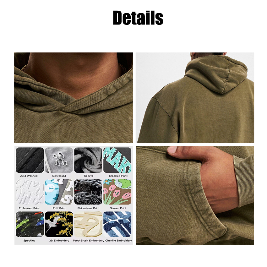 Wholesale men's hoodies 500gsm heavyweight custom boxy puff printing hoodie 100% cotton oversized streetwear hoodies for man