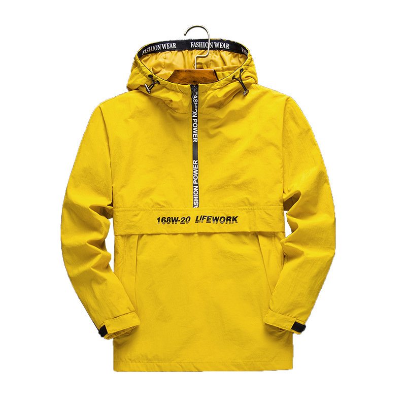 Able Sudaderas Ropa De Gimnasio White Men Streetwear Quarter Zip Fleece Windbreaker Hoodie Jacket Coat Men'S Hoodies With Zipper
