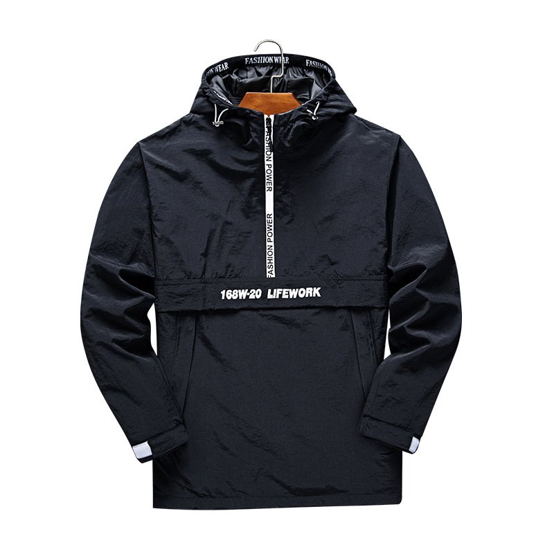 Able Sudaderas Ropa De Gimnasio White Men Streetwear Quarter Zip Fleece Windbreaker Hoodie Jacket Coat Men'S Hoodies With Zipper