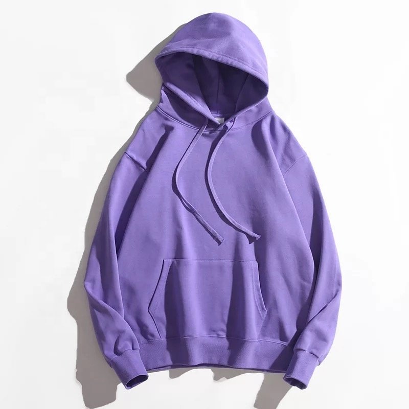 Men's Comfortable Pullover Hoodies Solid Color Full Sleeve Oversized 3D Print Pattern Direct Factory Price Bangladesh Size XL