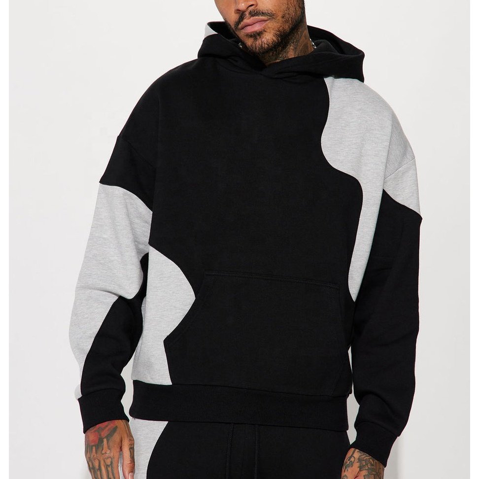 2024 Top Casual Men's Fashion Hoodie With custom design puff print logo custom oversized streetwear fashion hoodies for men
