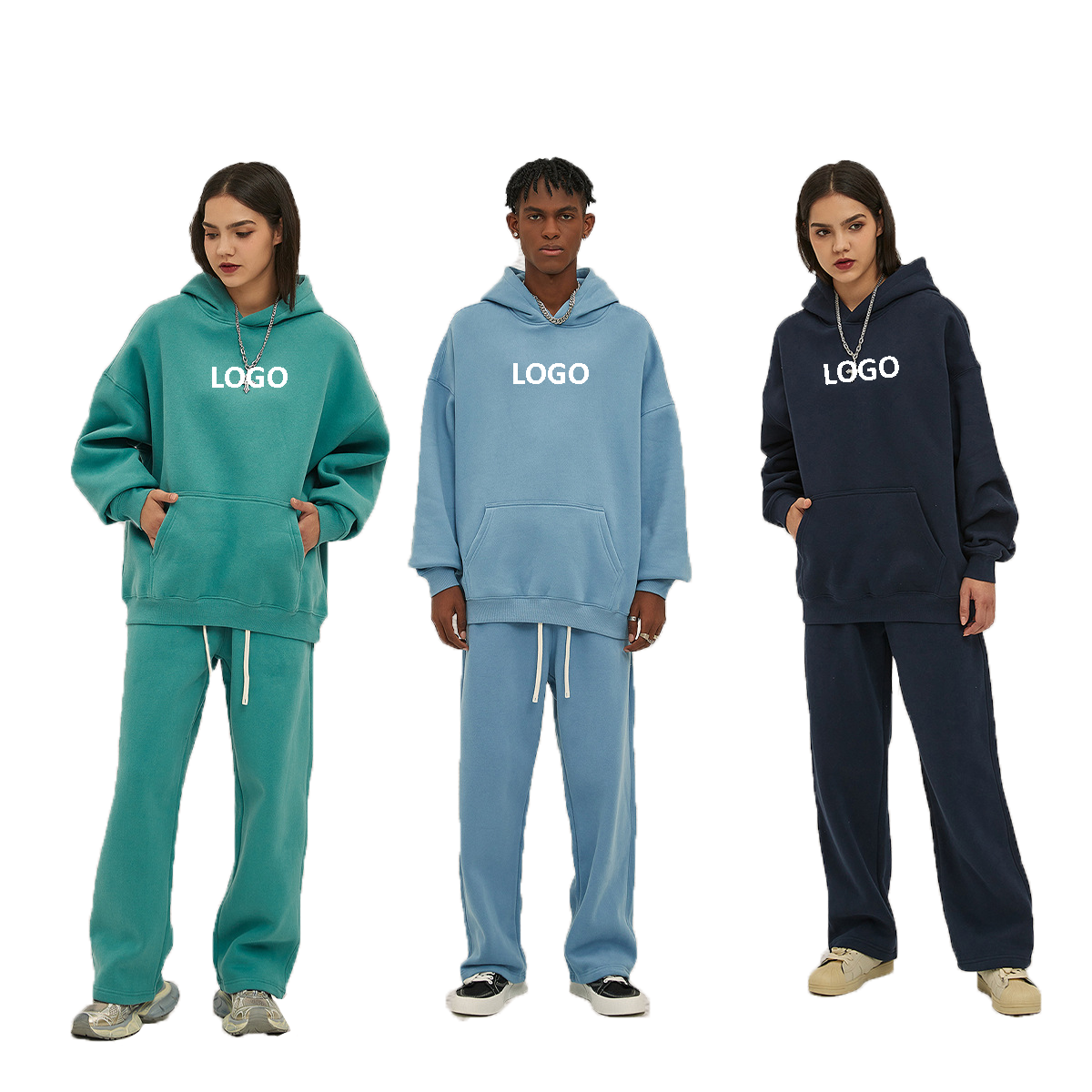 custom logo no drawstring oversized embroidery blank fleece men's hoodies set men's hoodies sweatshirts