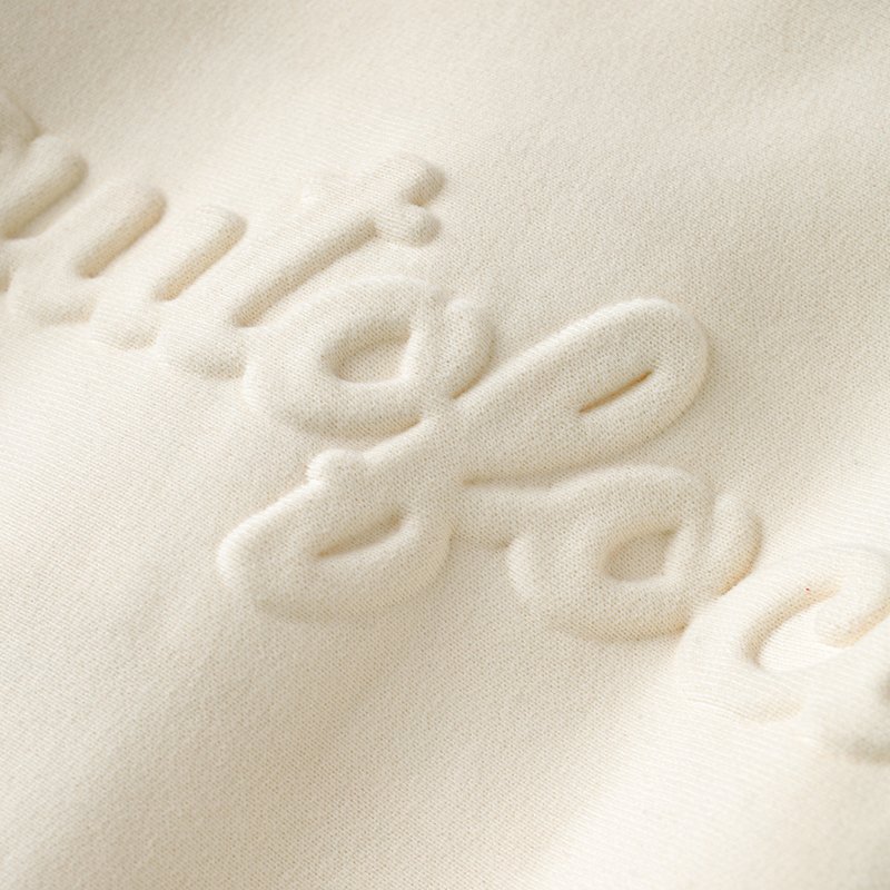 YSJY Wholesale Custom Logo Heavy Weight Embossed Hoodies Cotton Blank Oversized Men's Hoodie