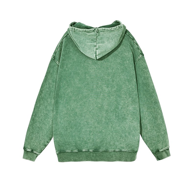 RUICHI Men's Wear Heavyweight 360Gram Retro Wax Dyed Old Hooded Sweater Loose fit Washed street hoodies