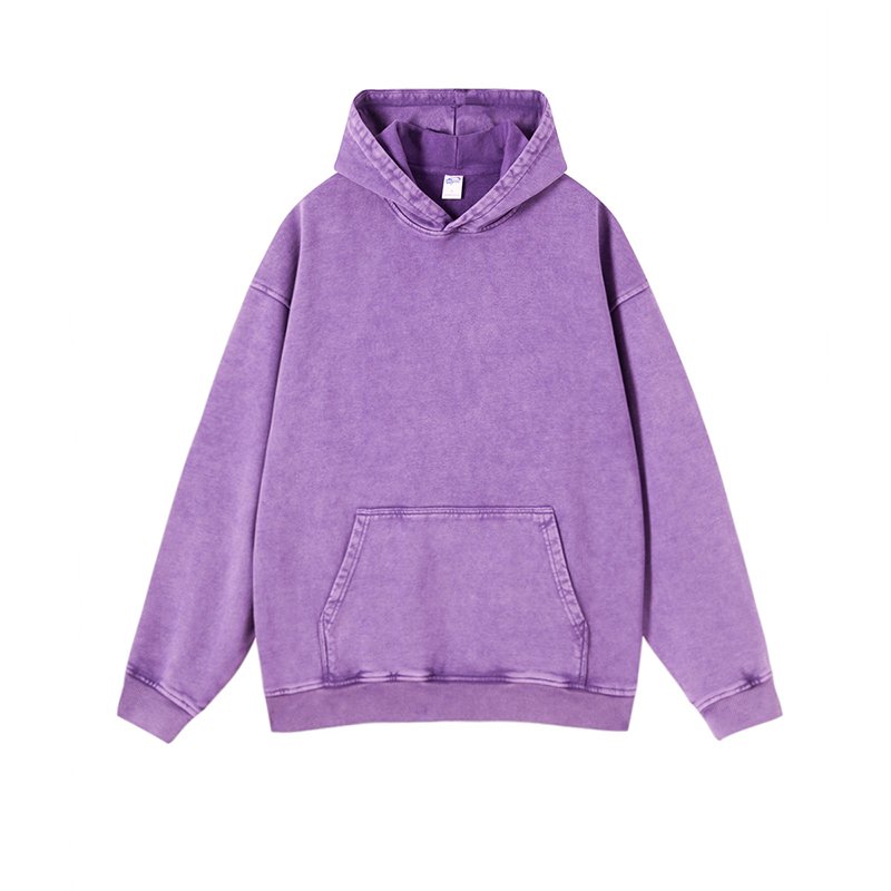 RUICHI Men's Wear Heavyweight 360Gram Retro Wax Dyed Old Hooded Sweater Loose fit Washed street hoodies