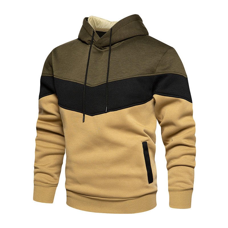 Hot selling Custom Logo Pullover Plain Sweatshirts Color Block Unisex Hoodies Oversized Blank Cotton Men Hoodies