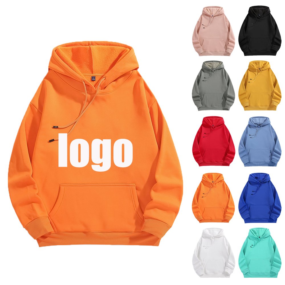 Custom Logo High Quality Plain Pullover Sweatshirts Hoodies For Men Fleece Men's Long sleeved Sweatshirt Men's Hoodie