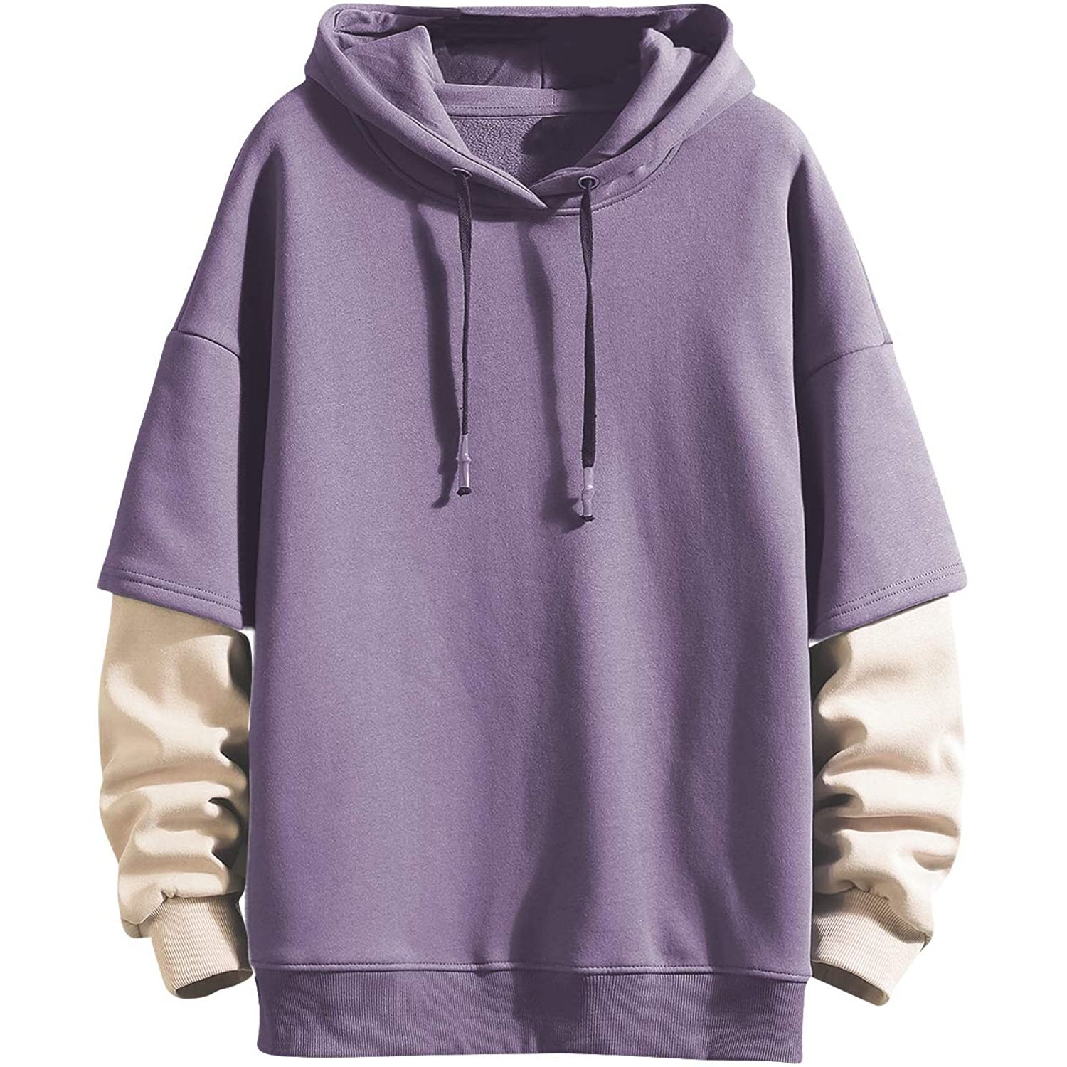 Premium Quality Color Block Plain Simple Hoodies For Men