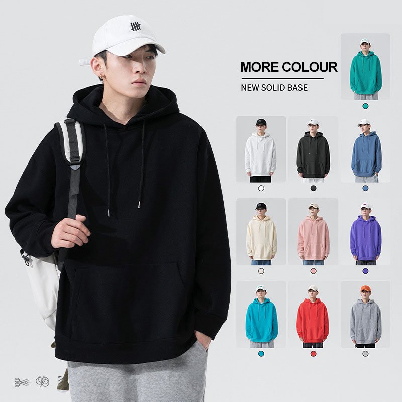 Custom Logo Heavyweight Blank Men's Hoodies Wholesale Oversized Streetwear 100% Cotton Hoodie With Printed Designs