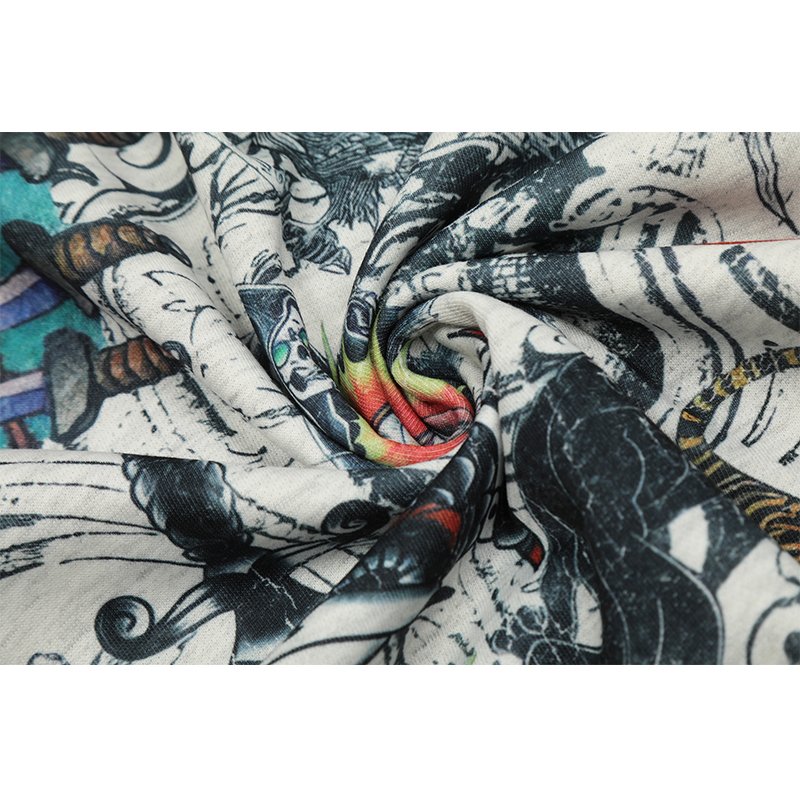 Wholesale High Quality Heavyweight Custom LOGO Full Print Cotton Oversized Streetwear Vintage Washed Men's Hoodies&Sweatshirts