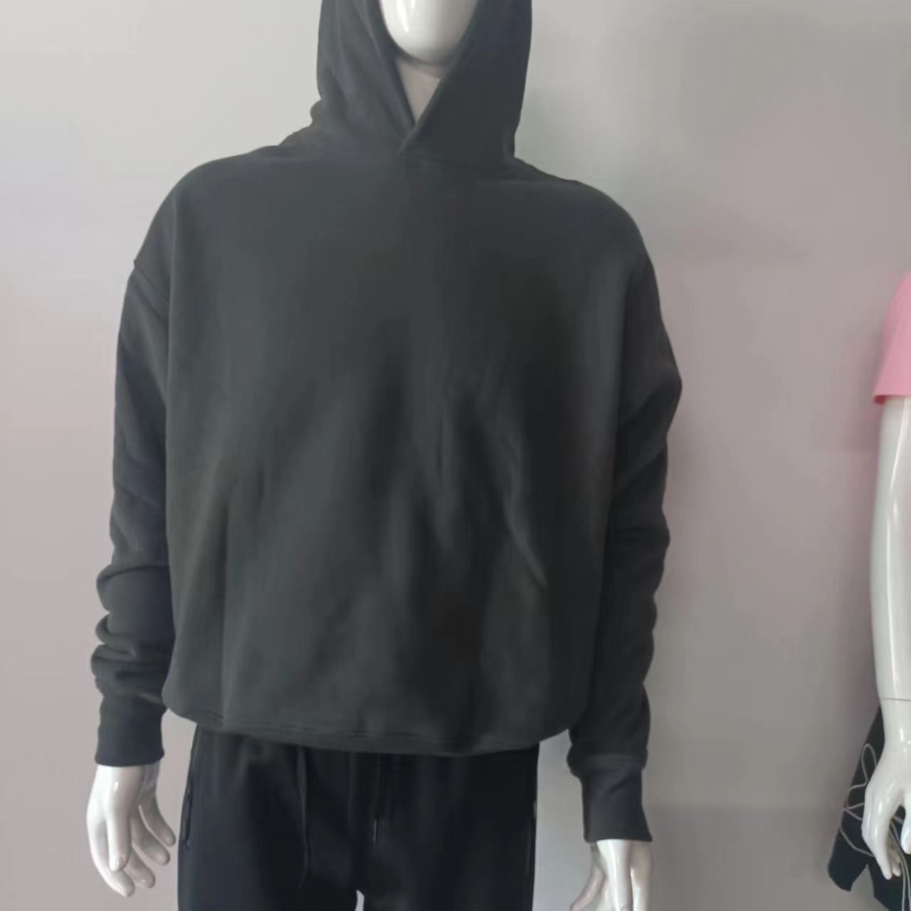 HD514 men's cotton thick fleece blank oversized drop shoulder designer streetwear custom printing logo pullover hoodie