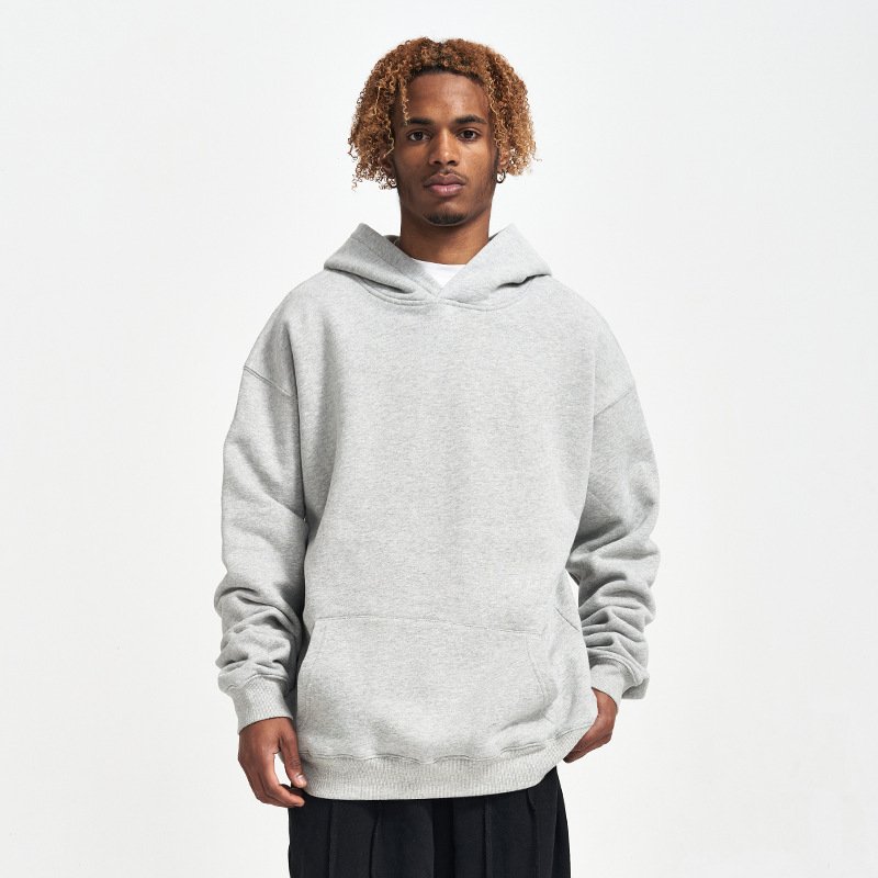 High Quality Custom Puff Print Logo Oem Blank Pullover 390 Gsm Oversized Sweatshirt Men's Hoodies