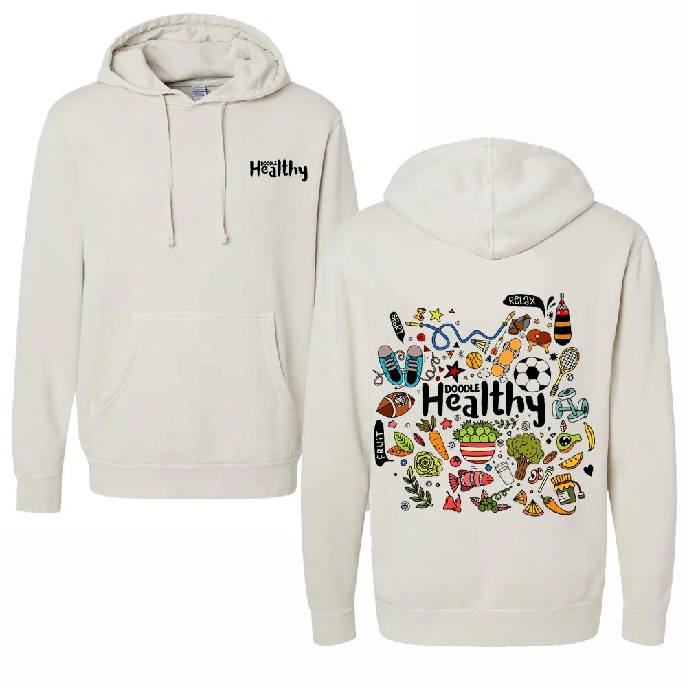 Custom logo design printed unisex graphic hoodies puff printing digital print loose fit high quality drawstring hoodie for men