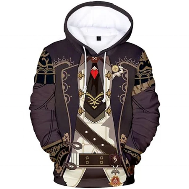 Anime Games Genshin Impact Cosplay Graphic Sweatshirts Funny Hoodies For Men Clothing Harajuku Fashion Kid Pullovers Hoody Tops