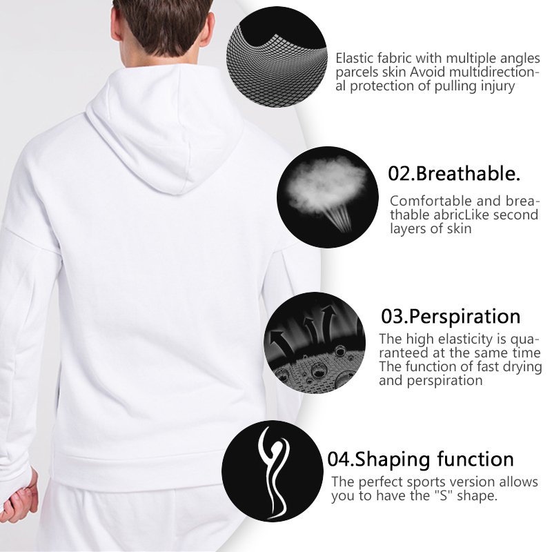Super Recommend Man Track Hoodies Comfortable Cotton Spandex Cool Men Gym Zip Coat