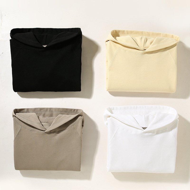 H5184 High Quality Custom 460g 100% Cotton Heavyweight Hoodies Oversized Plus Size Men's Hoodies
