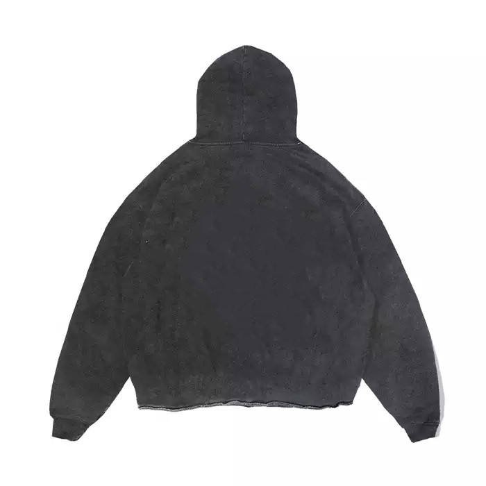 Custom Men's High Quality 100% Cotton Pullover Acid Wash Hoodies Wholesale Oversize Hoodies Custom Print Embroidery Wash Hoodie