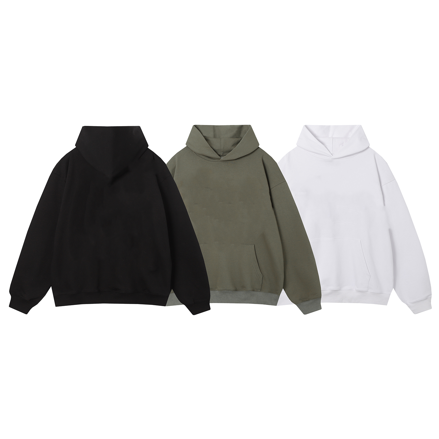2024 New Winter ESSS Fashion French Terry Denim Oversize Hoodie For Men Tears Sweater Heavy Weight Jacket Clothing 460 Gsm