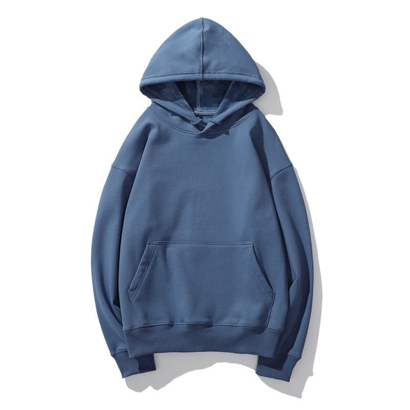 High Quality 500 GSM Cotton Thick Blank Plain Heavyweight No String Oversized Hoodies Unisex Custom Logo Plus Size Men's Hoodies