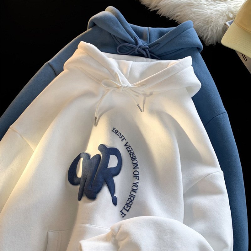 400 Gsm Drop Shoulder Hoodie 100% Cotton Terry Streetwear Customized Pullover Hoodie Thick Oversized Fluffy Printed Men's Hoodie