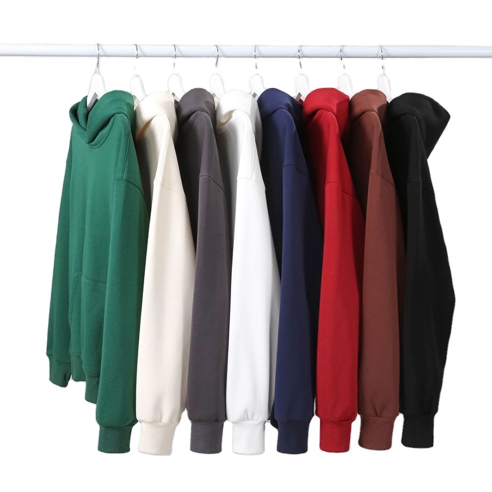 Oem Men's Solid Colour 480 gsm Sweatshirt 65% cotton 35% polyester 100% Rocker Fleece Unisex Hoodies High Weight 480gsm hoodie