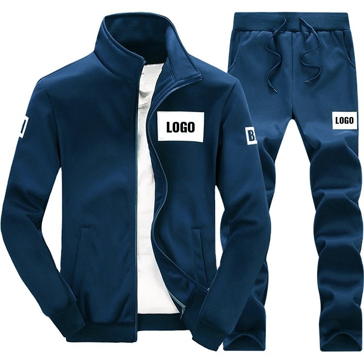 Private label chest printed zipper Design Your Own Sport Tracksuit ,Mans Track Suits Sports Set Gym Fitness Track Suit For Men