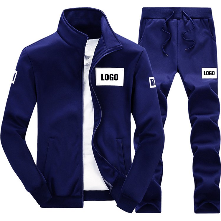 Private label chest printed zipper Design Your Own Sport Tracksuit ,Mans Track Suits Sports Set Gym Fitness Track Suit For Men
