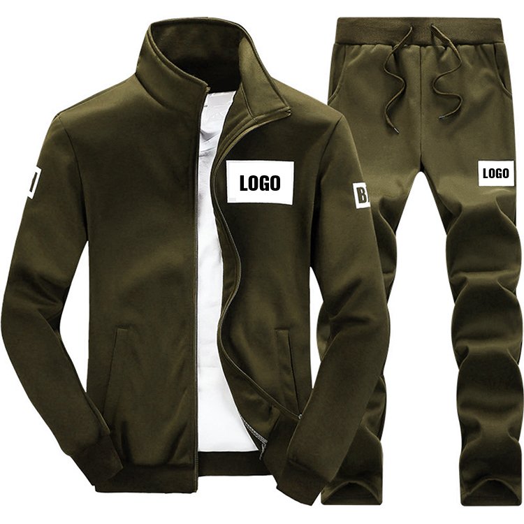 Private label chest printed zipper Design Your Own Sport Tracksuit ,Mans Track Suits Sports Set Gym Fitness Track Suit For Men