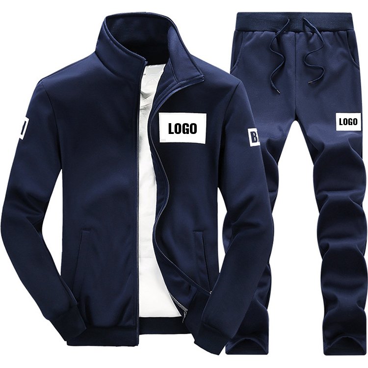 Private label chest printed zipper Design Your Own Sport Tracksuit ,Mans Track Suits Sports Set Gym Fitness Track Suit For Men