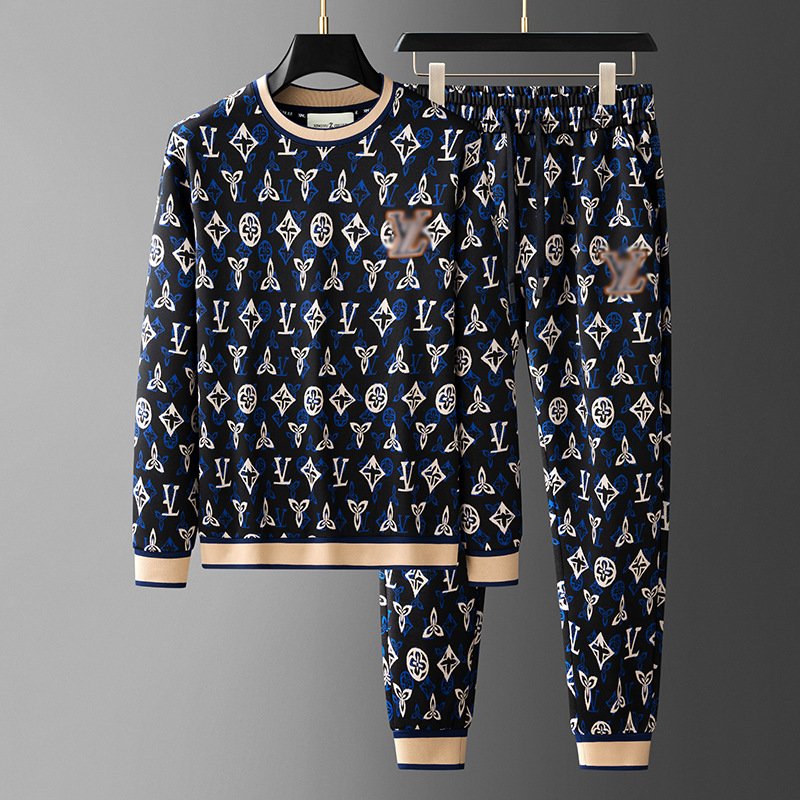 Hooded 2 piece sweatsuit set pants men's clothing Fleece suits for men's hoodies & sweatshirts set