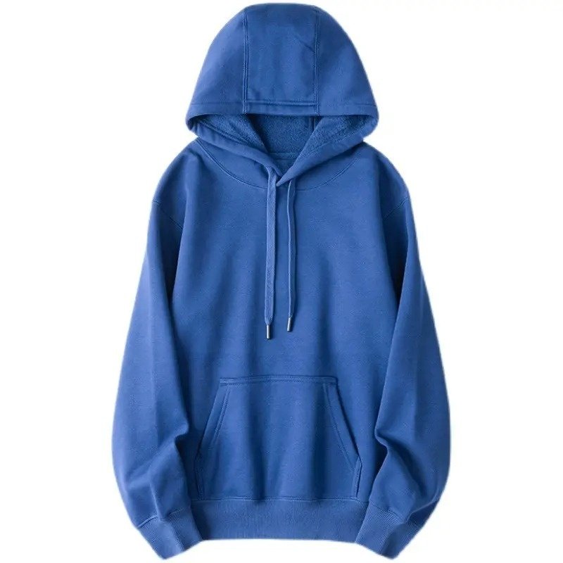 400gsm 80Cotton 20Polyester loose Men's Hoodies Autumn Winter Casual blue Hooded Hoodie Tops Men's hoodies & sweatshirts