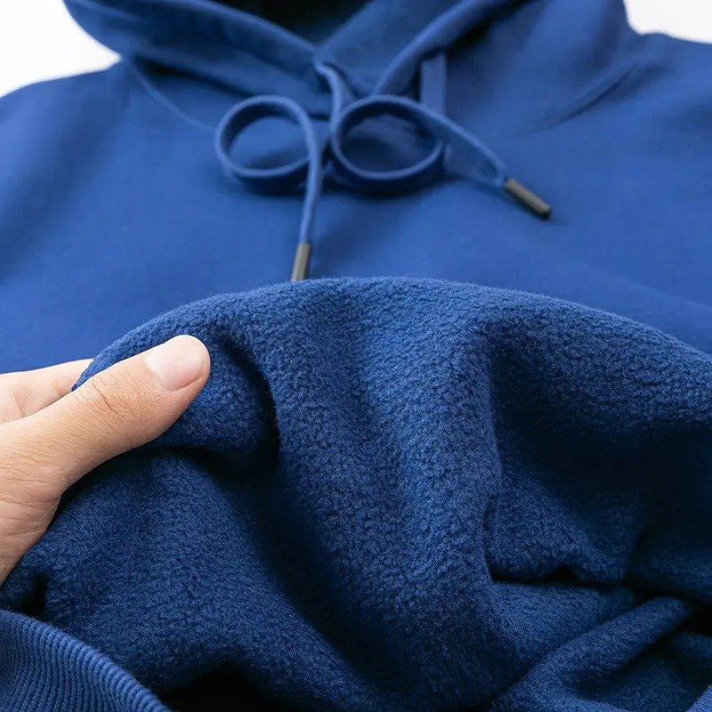 400gsm 80Cotton 20Polyester loose Men's Hoodies Autumn Winter Casual blue Hooded Hoodie Tops Men's hoodies & sweatshirts