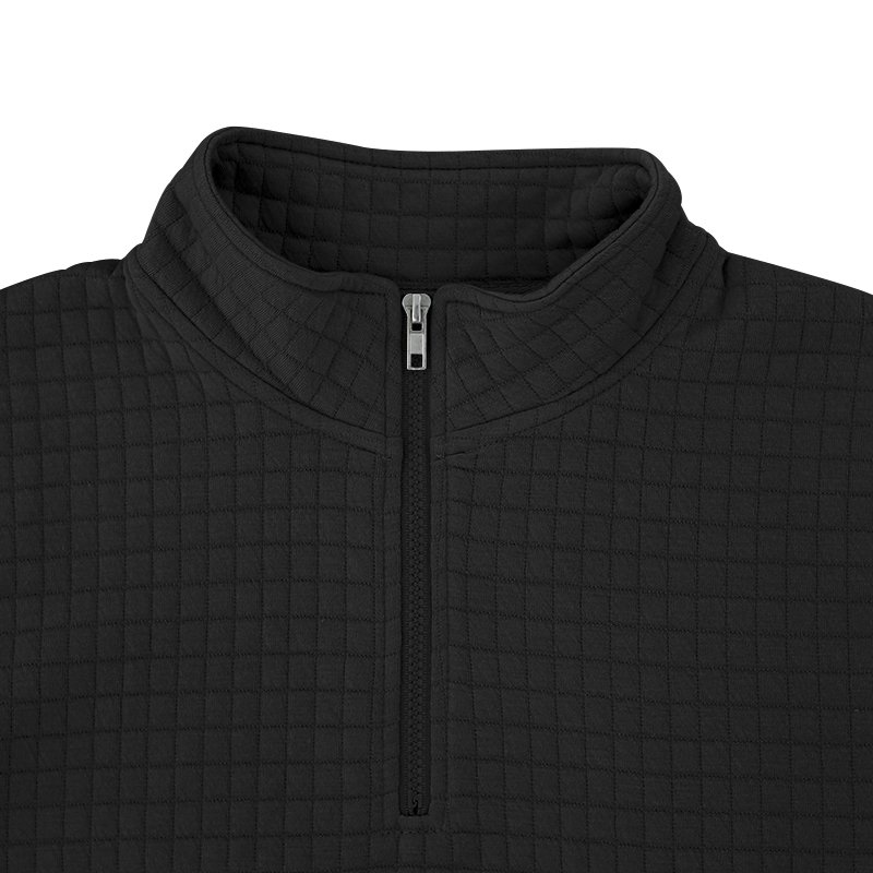 Waffle Sweatshirt Men 2024 Fall/Winter Youth Fashion Casual Sweatshirt Lapel Hoodie For Men Hoodie Top