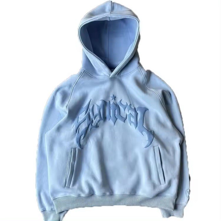 thick hoodi custom cotton hoddie polyester men's winter Heavyweight fleece hoodies foam logo unisex graphic 3D puff print hoodie