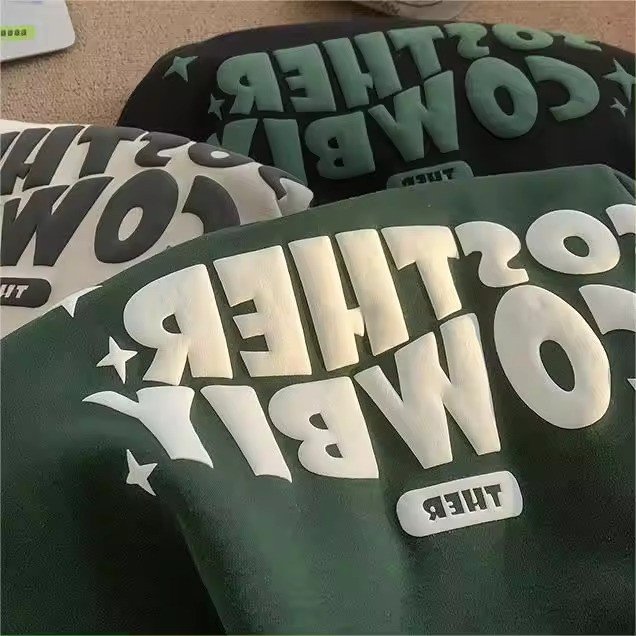 thick hoodi custom cotton hoddie polyester men's winter Heavyweight fleece hoodies foam logo unisex graphic 3D puff print hoodie