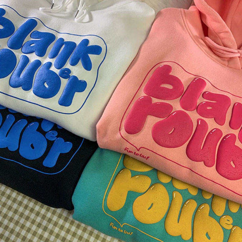 High quality super plus size cotton animation men and women's universal winter custom hoodie 3D powder puff print men's hoodie