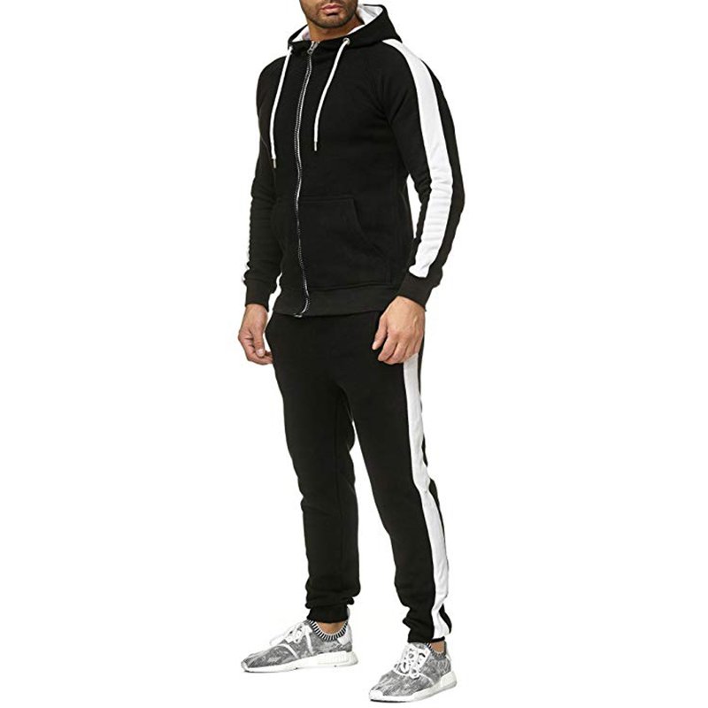 Wholesale Men's Two Tone Casual Performance Multi Colors Body Fitted Active Wear Sports Tracksuits