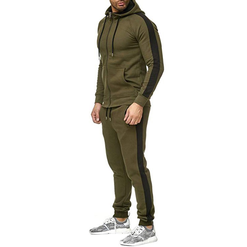 Wholesale Men's Two Tone Casual Performance Multi Colors Body Fitted Active Wear Sports Tracksuits