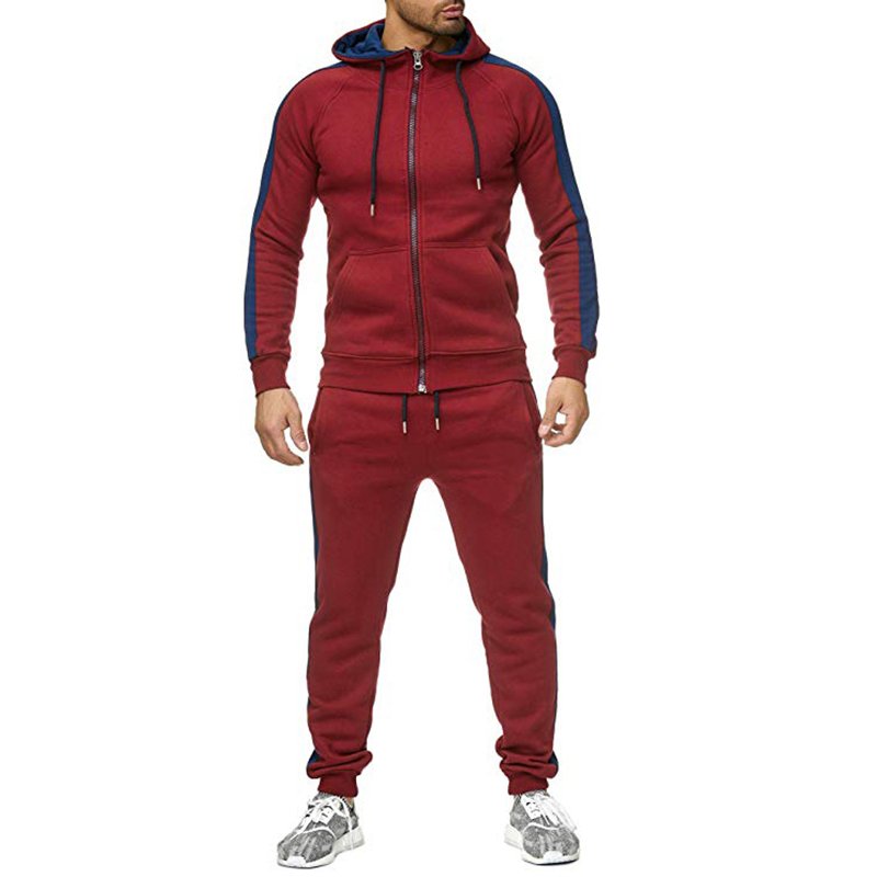 Wholesale Men's Two Tone Casual Performance Multi Colors Body Fitted Active Wear Sports Tracksuits