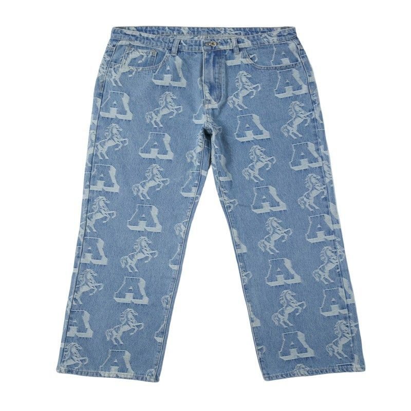 Fashion Hot Selling Men's Denim Suit Custom Fitness Two Piece Set Men's Bicycle Denim