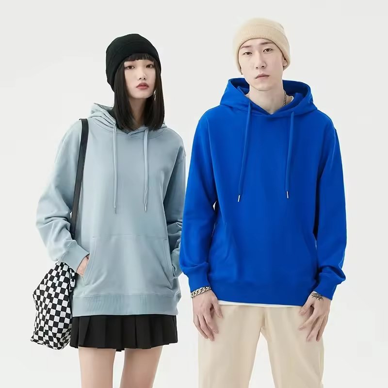 men's 100%cotton blank thick french terry luxury quality heavy weight oversized fit custom print logo men's hoodies&sweatshirts