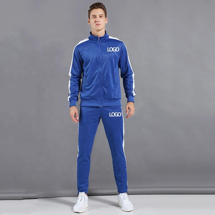 Wholesale Boys Joggers Outdoors Sweatshirt Training Tracksuits Men's Zipper Sportswear Tracksuit Set With Customization Logo