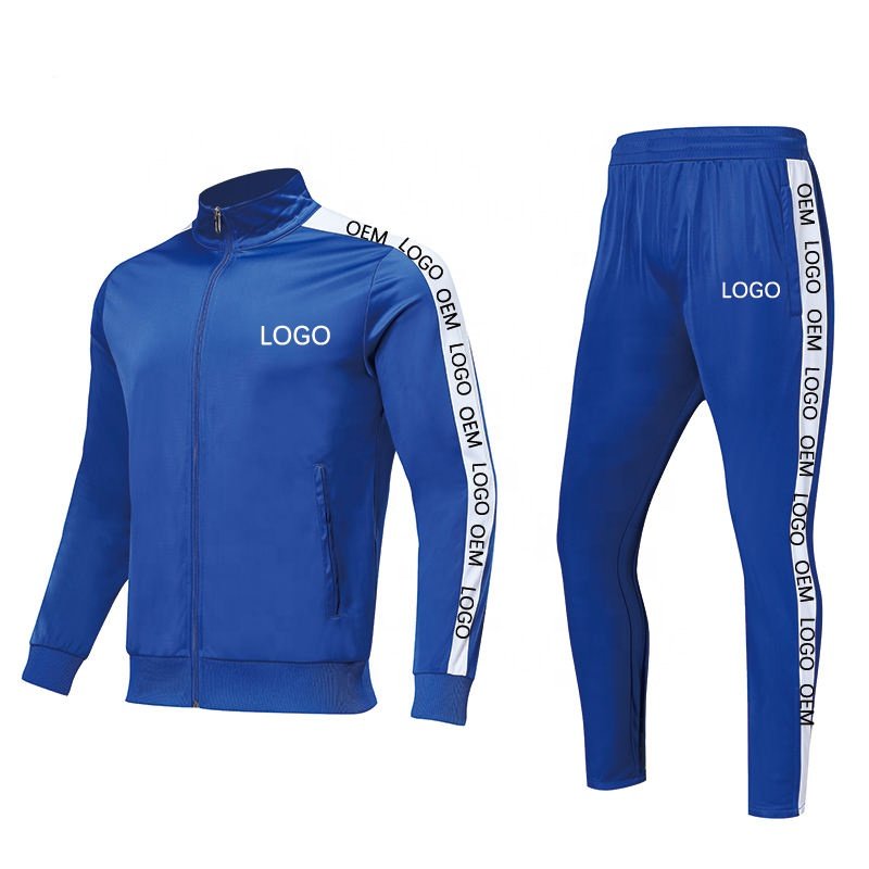 Wholesale Boys Joggers Outdoors Sweatshirt Training Tracksuits Men's Zipper Sportswear Tracksuit Set With Customization Logo
