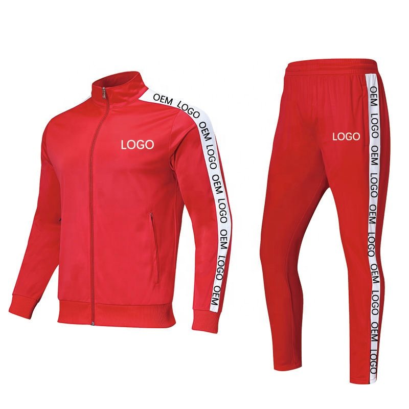 Wholesale Boys Joggers Outdoors Sweatshirt Training Tracksuits Men's Zipper Sportswear Tracksuit Set With Customization Logo