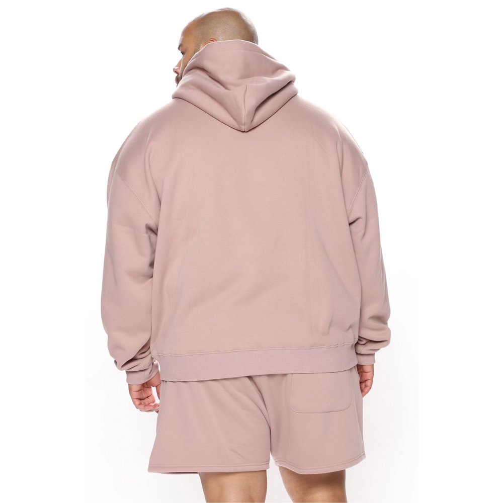100% Soft Men Thick GSM Poly Cotton Fleece Custom Design Men Oversized Plus Size Hoodie Shorts Set thermal