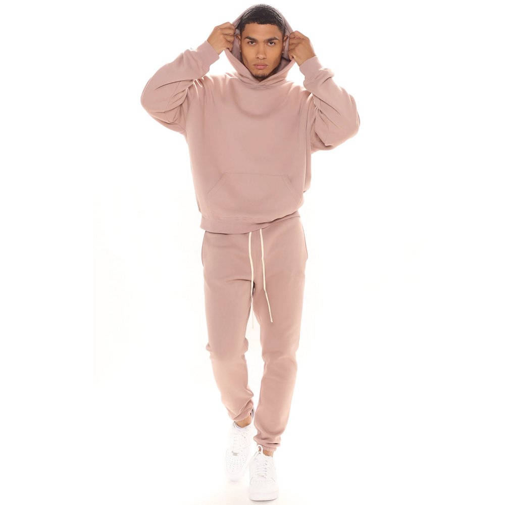 100% Soft Men Thick GSM Poly Cotton Fleece Custom Design Men Oversized Plus Size Hoodie Shorts Set thermal