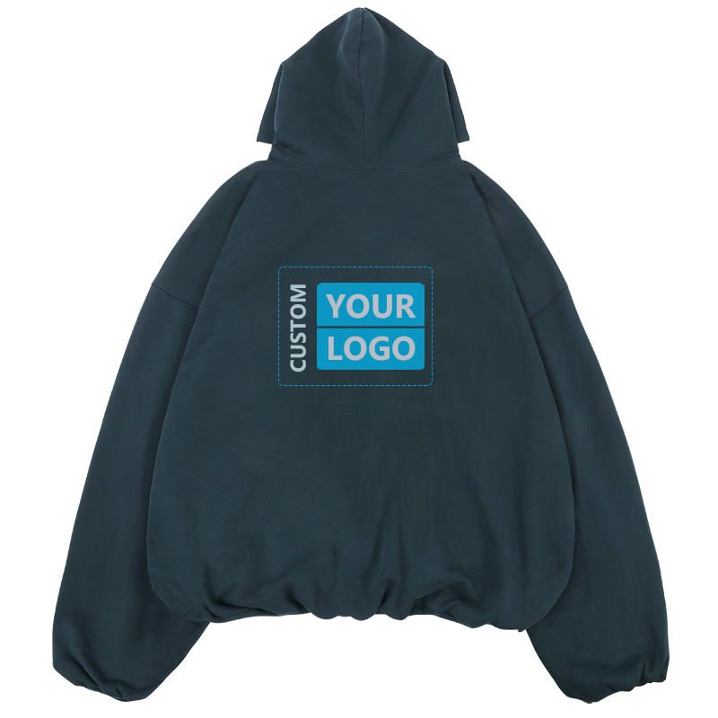 Fashion high collar heavyweight oversized hoodie custom logo men streetwear custom hoodie